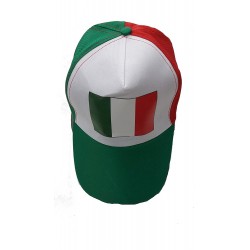 Cappello con Visiera e Bandiera Italiana