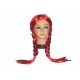 Parrucca Rossa con trecce laterali