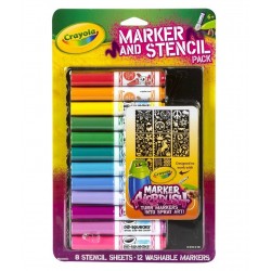 Pennarelli Ricarica per Aerografo Color Spray con Stencil - Crayola