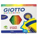 Pastelli Supermina Giotto, 3.8 mm, Confezione da 24