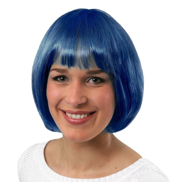 parrucca blu caschetto